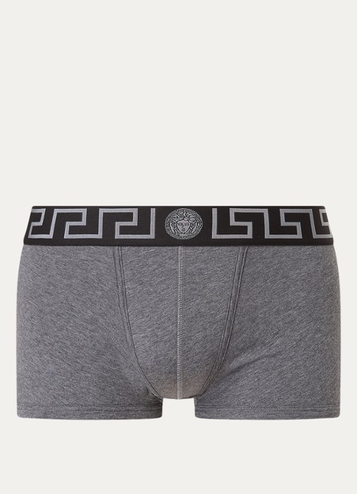 Boxershort met logoband - voorkant middengrijs