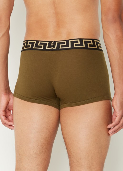 Boxershort met logoband - achterkant 4 bronsgroen