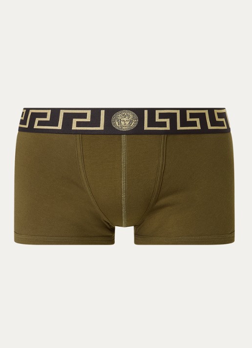 Boxershort met logoband - voorkant bronsgroen