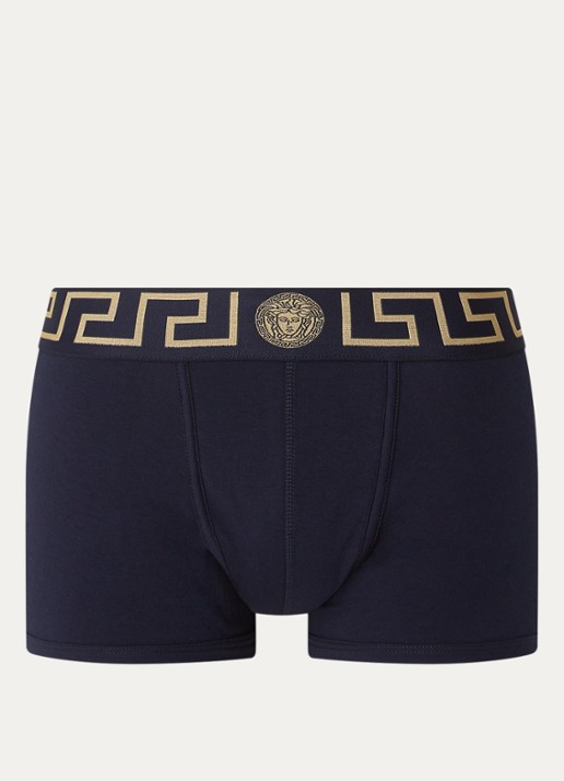 Boxershort met logoband - voorkant donkerblauw