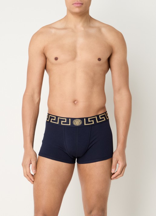 Boxershort met logoband - voorkant 2 donkerblauw