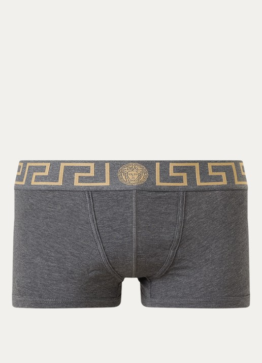 Boxershort met logoband - voorkant 2 grijsmele