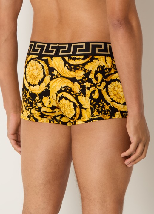 Boxershort van  katoen met logoband - achterkant 2 geel