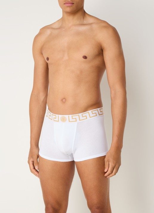 Boxershorts met logoband in 2-pack - voorkant 4 wit