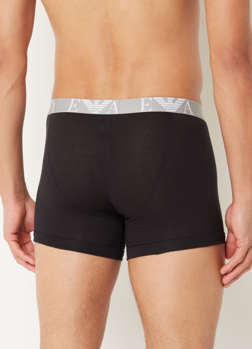 Boxershorts met logoband in 3-pack - achterkant zwart