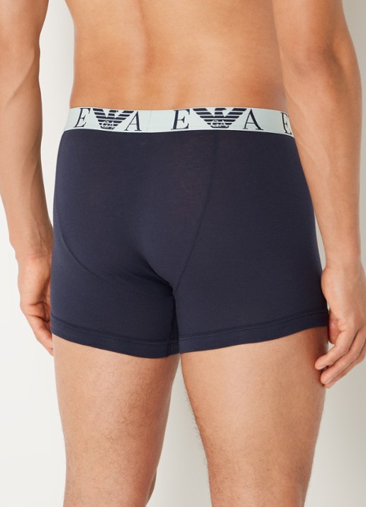 Boxershorts met logoband in 3-pack - achterkant 2 wit