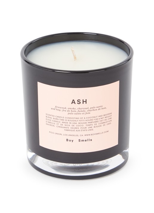 Boy Smells Ash geurkaars 240 gram - voorkant perzikroze
