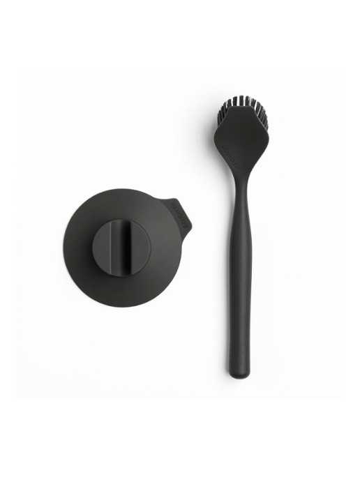 Brabantia Afwasborstel met zuignaphouder - voorkant 5 donkergrijs