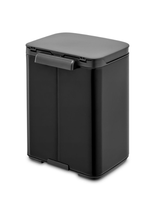 Brabantia Bo afvalemmer 4 liter met kunststof binnenemmer - detail zwart