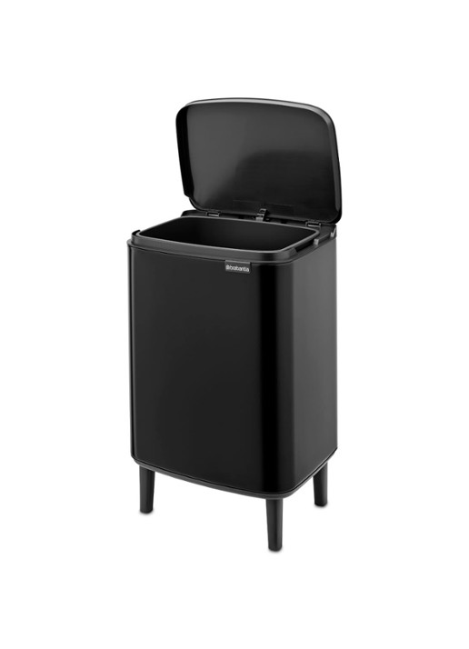Brabantia Bo Hi afvalemmer 12 liter met kunststof binnenemmer - detail 4 zwart