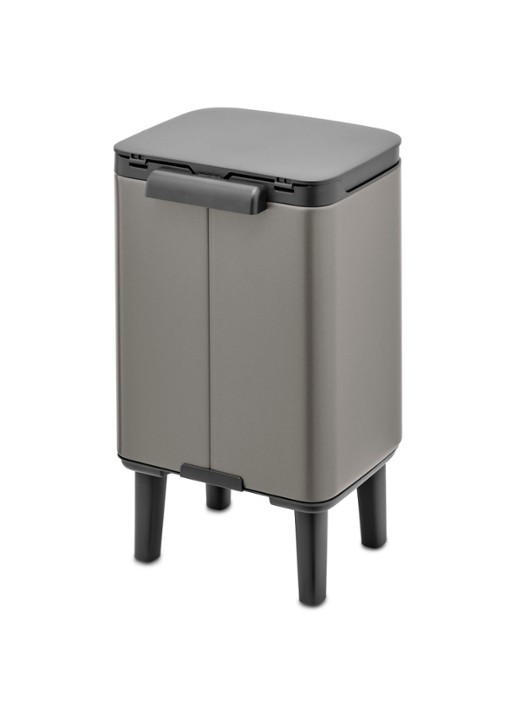 Brabantia Bo Hi afvalemmer 4 liter met kunststof binnenemmer - detail 3 zilver