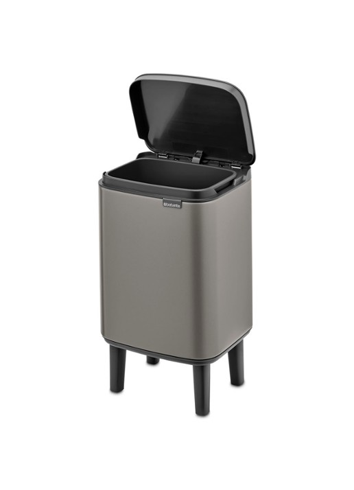 Brabantia Bo Hi afvalemmer 4 liter met kunststof binnenemmer - detail 4 zilver