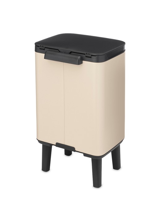 Brabantia Bo Hi prullenbak 4 liter - achterkant beige