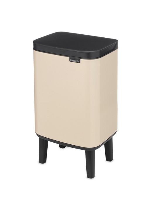 Brabantia Bo Hi prullenbak 4 liter - voorkant 8 beige