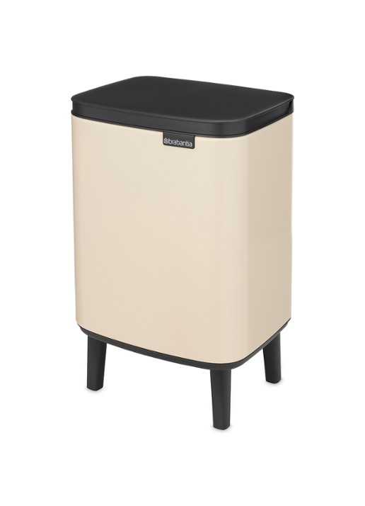 Brabantia Bo Hi prullenbak 7 liter - voorkant 3 beige