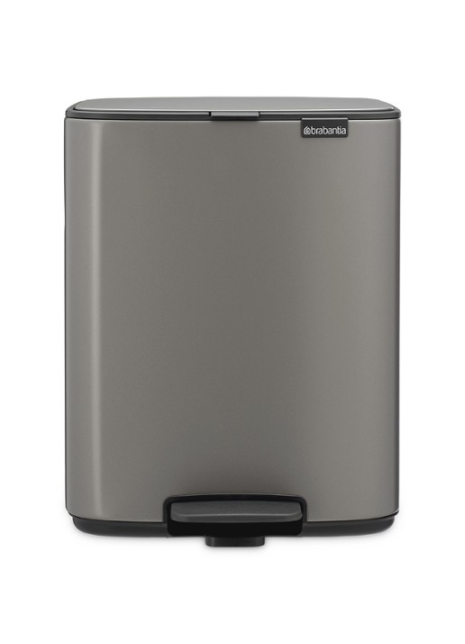 Brabantia Bo pedaalemmer 12 liter - voorkant 7 grijs