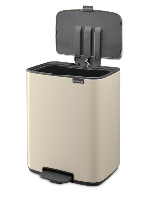 Brabantia Bo pedaalemmer 12 liter - achterkant 6 beige