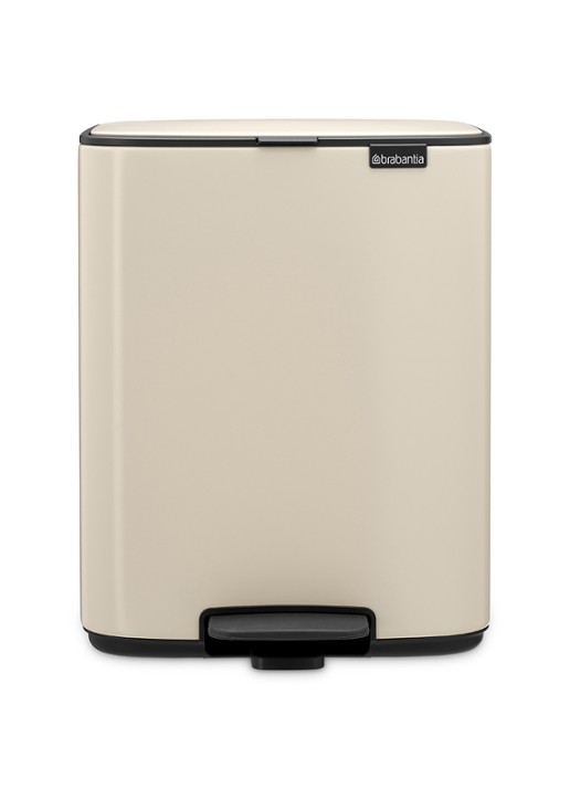 Brabantia Bo pedaalemmer 12 liter - voorkant 8 beige