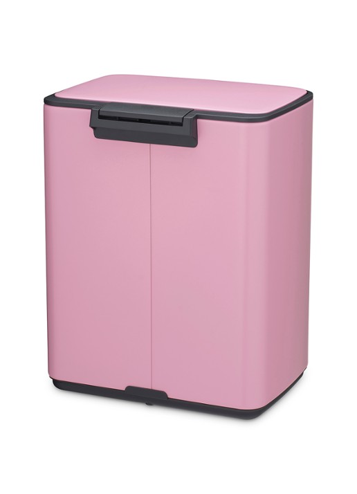 Brabantia Bo pedaalemmer 12 liter - achterkant 8 donkerroze