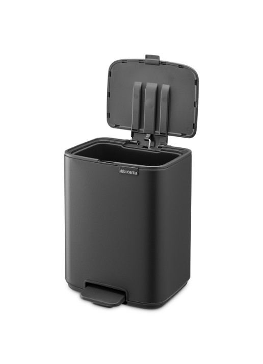 Brabantia Bo  pedaalemmer 2 x 30 liter - achterkant 6 grijs