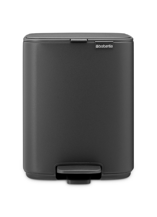 Brabantia Bo  pedaalemmer 2 x 30 liter - voorkant 8 grijs