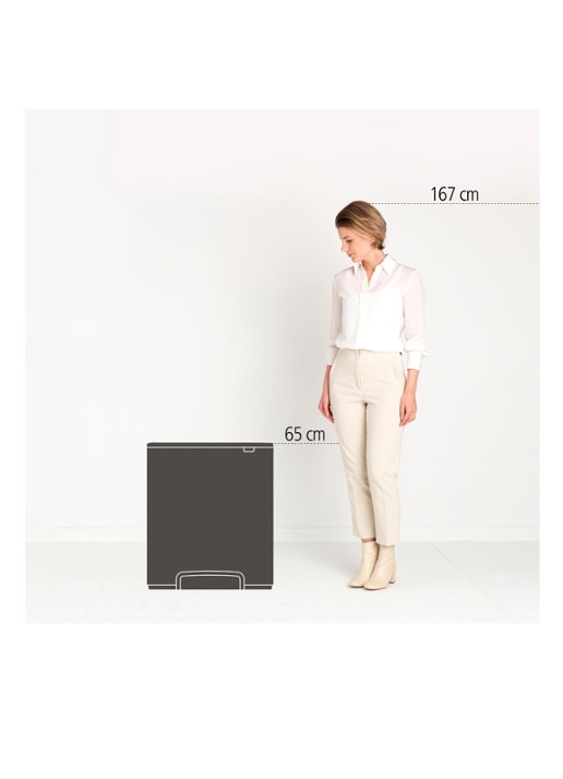 Brabantia Bo  pedaalemmer 2 x 30 liter - detail 2 zilver