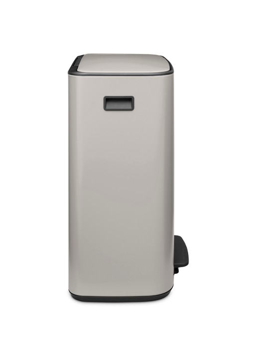 Brabantia Bo pedaalemmer 2 x 30 liter - achterkant 8 middengrijs