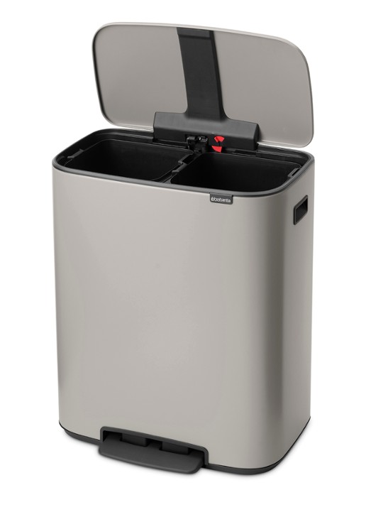 Brabantia Bo pedaalemmer 2 x 30 liter - detail 2 middengrijs