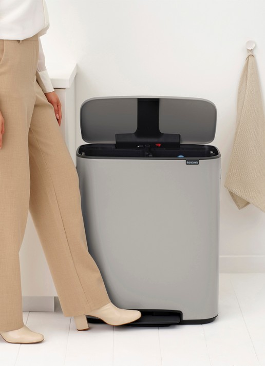 Brabantia Bo pedaalemmer 2 x 30 liter - detail 3 middengrijs