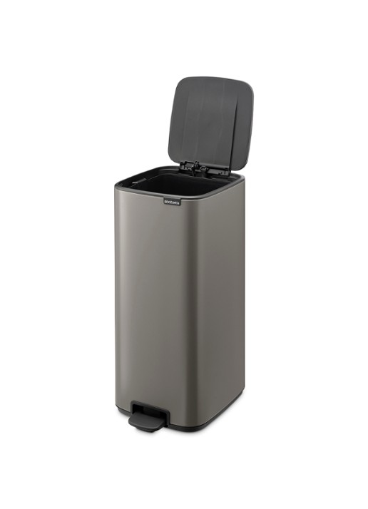 Brabantia Bo pedaalemmer 30 liter - achterkant 8 grijs