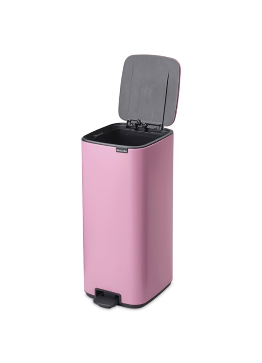 Brabantia Bo pedaalemmer 30 liter - achterkant 8 donkerroze