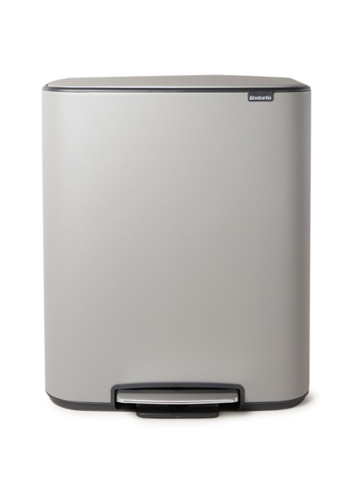 Brabantia Bo pedaalemmer 60 liter - voorkant grijs