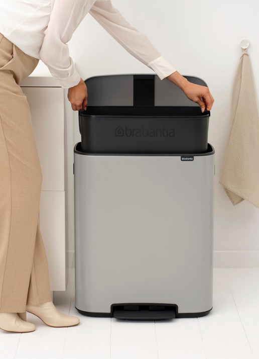 Brabantia Bo pedaalemmer 60 liter - detail 7 middengrijs