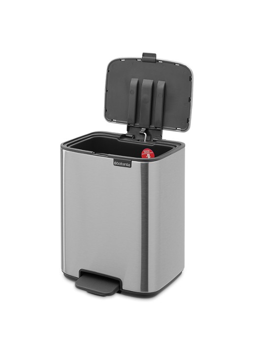 Brabantia Bo pedaalemmer 7 liter - achterkant metallic