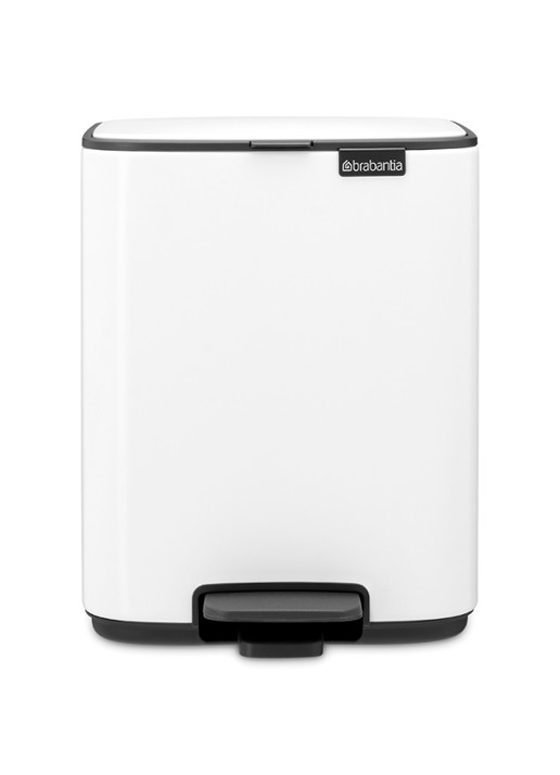 Brabantia Bo pedaalemmer 7 liter - voorkant 2 wit