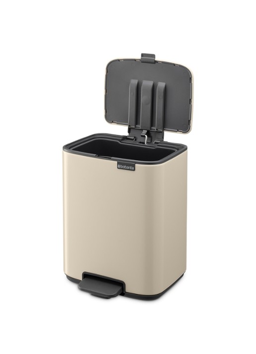 Brabantia Bo pedaalemmer 7 liter - achterkant 8 beige