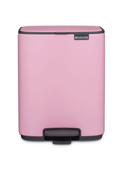 Brabantia Bo pedaalemmer 7 liter - voorkant 3 donkerroze