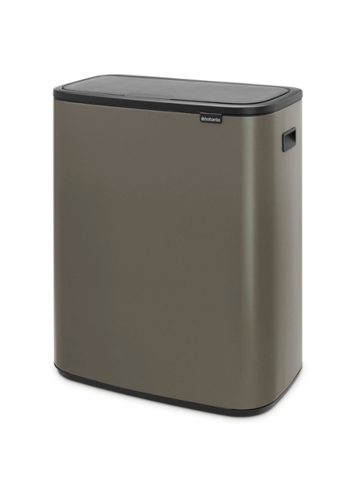 Brabantia Bo Touch Bin  duo prullenbak met deksel  2 x 30 liter - detail 3 donkergrijs