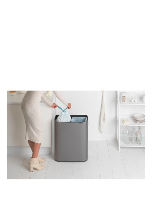 Brabantia Bo Touch Bin  duo prullenbak met deksel  2 x 30 liter - detail 6 donkergrijs