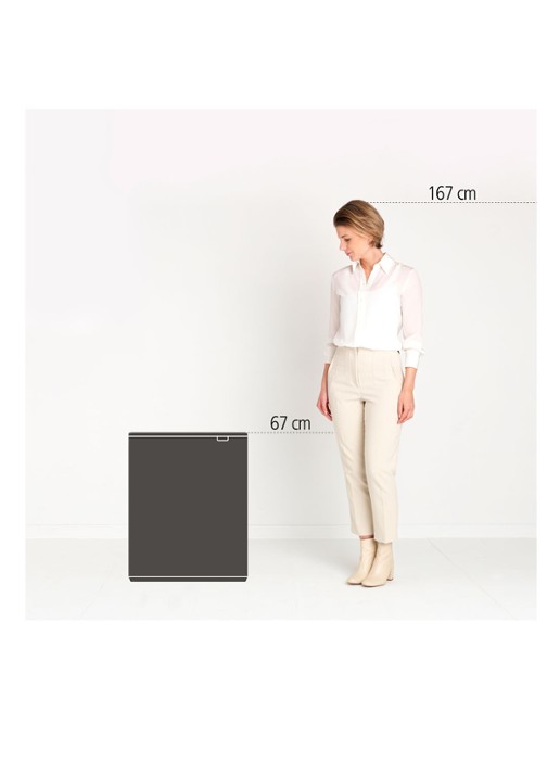 Brabantia Bo Touch Bin  duo prullenbak met deksel  2 x 30 liter - detail 5 zwart