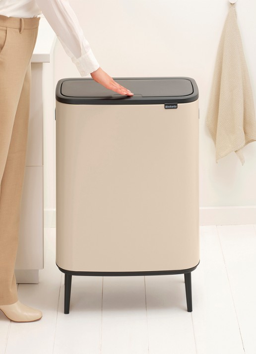 Brabantia Bo Touch Bin Hi prullenbak 2 x 30 liter - detail 4 beige