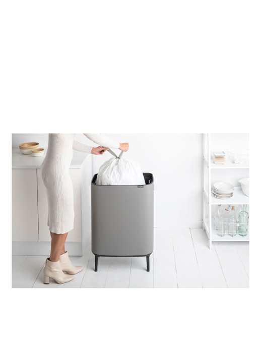 Brabantia Bo Touch Bin Hi prullenbak met deksel op pootjes 60 liter - detail 6 grijs