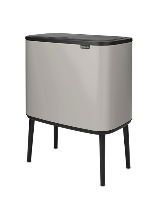 Brabantia Bo Touch Bin prullenbak 11 + 23 liter - voorkant 7 middengrijs