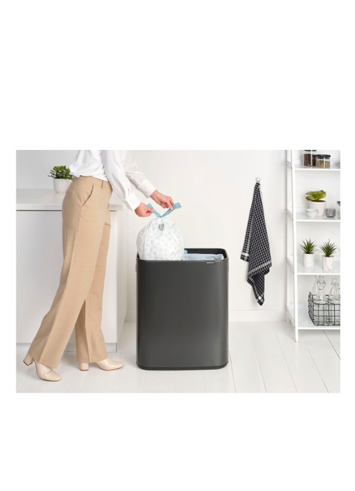 Brabantia Bo Touch Bin prullenbak 2 x 30 liter - detail 5 grijs