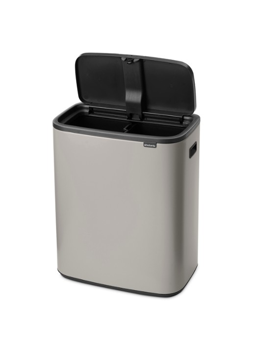 Brabantia Bo Touch Bin prullenbak 2 x 30 liter - detail 2 middengrijs
