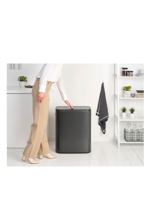 Brabantia Bo Touch Bin prullenbak 60 liter - detail 2 grijs