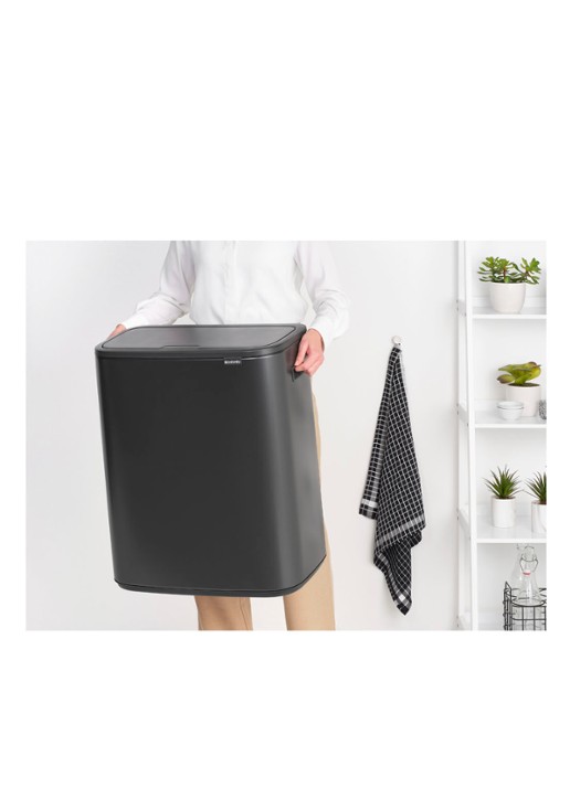 Brabantia Bo Touch Bin prullenbak 60 liter - detail 3 grijs