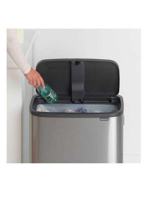 Brabantia Bo Touch Bin prullenbak met deksel 60 liter - detail 2 zilver