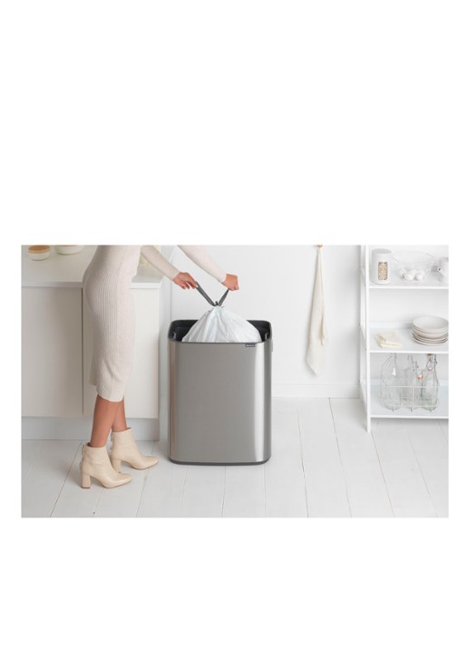 Brabantia Bo Touch Bin prullenbak met deksel 60 liter - detail 4 zilver