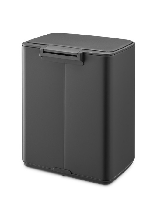 Brabantia Bo Touch Bin  prullenbak met deksel op pootjes 3 x 11 liter - detail 2 grijs